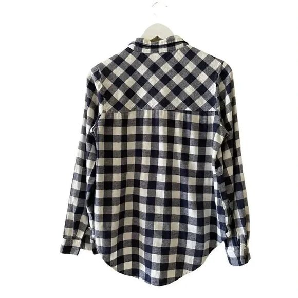 Passport Long Sleeves Cotton Plaid Unisex Long Sleeves Button Down, L - Picture 5 of 6